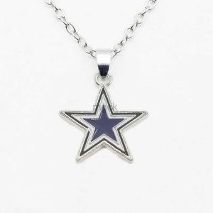 Pendant Necklaces Dropping Shipping 1pcs Cowboy Star Football Sport Necklace Pendant With 50cm Chains Jewelry Charms 240330