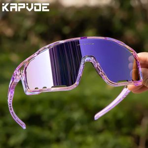 Óculos de sol Kapvoe Ciclismo Óculos MTB Ciclismo Óculos de Sol Polarizados Mens Óculos de Sol UV400 Racing Bike Óculos Eyewear Mulheres Esporte Goggles 240401