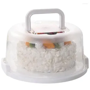 Storage Bottles Cake Carrier Portable 7-Slot Cupcake W/ Handle & Lid For Pies Cakes Container