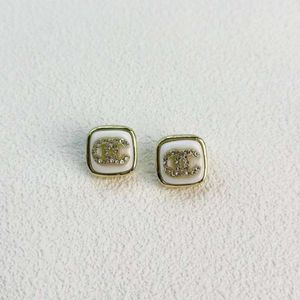 jewerly channelies earings Light luxury personalized temperament diamond inlaid earrings grandmother square earrings jewelry