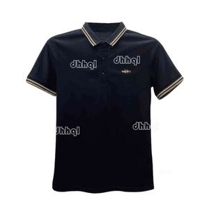 Abelha chaopai manga curta t camisa verão masculino s inferior flip colarinho topo casual camisa t camisa op