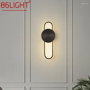 Vägglampor 86 Lätt modern inre mässingslampa led 3 färger svart koppar sconce belysning klassisk dekor för hus live sovrum