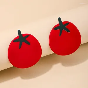 Kolczyki stadnorskie ujbox duże kreatywne urocze pomidor warzywny dla kobiet akrylowe akcesoria biżuterii