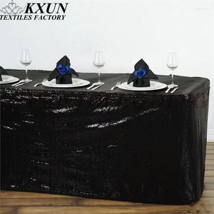 Table Skirt Good Looking Sequin Tablecloth Skirting Include Top Satin Cloth For Wedding Event Festival Decoration