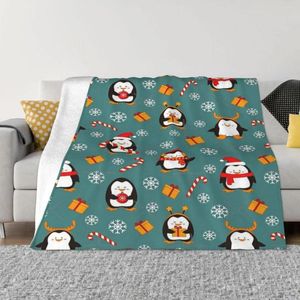 Blankets Cute Penguins Travel In Style With A Luxurious Flannel Throw Blanket