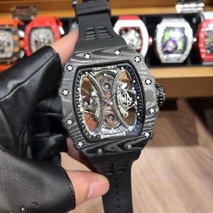 Zegarki designerskie luksusowe zegarki męskie Wysokiej jakości Wodoodporne pokrętło ze stali nierdzewnej 41 mm szafirowe lustro automatyczne mechaniczne zegarek rdzenia Richar Watch R6U4
