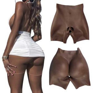 Breast Pad Female Silicone Buttocks Panties High Waist Open Crotch Pants Realistic 1.2cm Fake Butts Enhancement Shapewear for African Women 240330