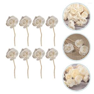Decorative Flowers 8 Pcs Rattan Sola Flower Aroma Diffuser With Essential Oils Vine Sticks Tool Wooden Reed Rattans