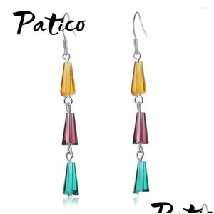 Dangle Chandelier Brincos High-End Bohemia Estilo Jóias Mulheres Meninas Senhoras Enelgant Long Drop 925 Sterling Sier Needle Entrega Dh14Z