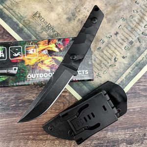 Eccellente coltello a lama fissa da combattimento 3,78 '' Lama affilata lavata in pietra G10 Maniglia Coltelli dritti militari all'aperto Strumento di utilità di sopravvivenza con guaina Kydex 15006 15017 535