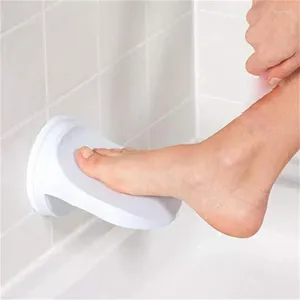 Tapetes de banho Chuveiro de barbear Apoio para os pés Ventosa Pedal PP WC Chuveiro Banheiro Experiência sem fricção com pé