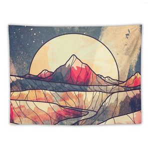 Tapissries Retro River Mountains Tapestry Estetic Room Decor roligt