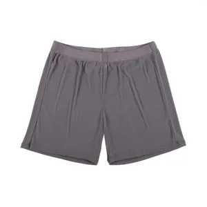 Underbyxor Hög midja Boxer Shorts Mäns andas bomull Underkläder Solid Color Sport Knickers Ride Up Pants Homewear Mankini