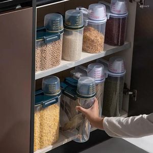 Storage Bottles Prevention Container Cups Insect Oat Moistureproof Grains Measuring Sealed Food With Household Jar Box