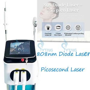 Trippelvåglängd Diod Laser Hårborttagningsenhet Picosekund Eyebrow Tattoo Borttagning Pigmentering Fräknbehandling