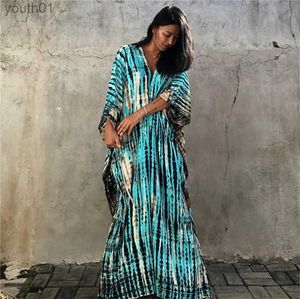 Базовые повседневные платья WeHello Beach Dress Tie Dye Печатные бикини накидки для купальников Женские богемные купальные костюмы Пляжная одежда Прямая поставка Оптовая продажа yq240402