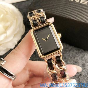 2024 Free shipping Brand wrist watch for women Square Luxury Lady Girl style Steel Chain Bracelet band quartz Fashion watches Wristwatches