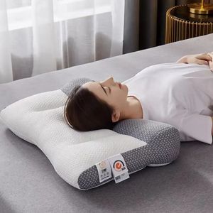 Super Ergonomic Pillow Orthopedic All Sleeping Positions Cervical Contour Pillow Neck Pillow for Neck and Shoulder Pain Relief 240314