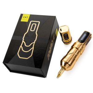 マシンNew Flux Max ProfessionalWireless Tattoo Hine Pen Pen Rotatyパワフルコアレスモータータトゥーアーティスト向けのデジタルLEDディスプレイ付き