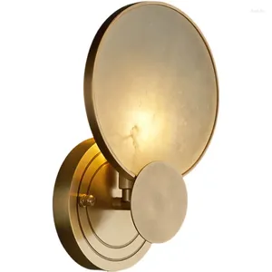 Vägglampor runda marmorlampor foajé säng lampa gång korridor badrum klassisk sconce drop e14 glödlampa 110-240v