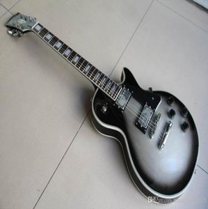 Ganz neue Ankunft Cibsonlpcustom E-Gitarre Mahagoni-Körperhals in Silber Burst 1201059244900