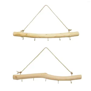 Ganchos Rack de gancho de ramo de madeira flutuante de 15 polegadas para fone de ouvido Chapéu varanda