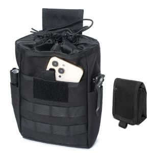 Torebki taktyczne torebka cs zrzut zrzutu magazyn wyposażony w woreczek wojskowy w talii nylonowe składane Molle Pack Paintball Airsoft Equipment