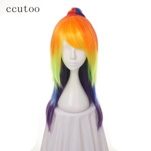 Парики ccutoo 65 см My Litly Pony Mix, длинный прямой парик с одним чипом, хвостик, синтетический парик, косплей, костюм, парики, термостойкость