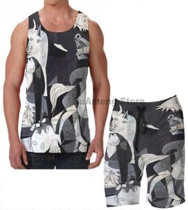 MEN039S TODUATY SUTNE Casual Funny Print Men Tank Tops Women Pablo Picasso Guerca Board Shorts