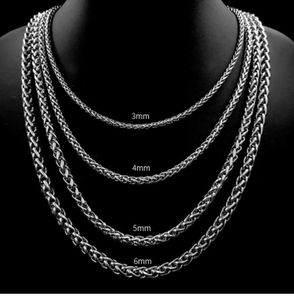 Pendant Necklaces 3MM-8mm stainless steel double chain rope mens jewelry 50cm-120cm male pendant accessoryL2404