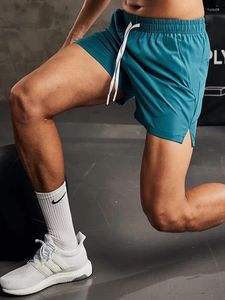 Shorts masculinos 2024 verão secagem rápida nylon fitness treinamento corrida esportes homens plus size treino ginásio calças curtas