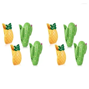 Promozione tovaglie!8 pezzi clip per telo mare asciugamani grandi in plastica per linee di abbigliamento ananas cactus decorativi da viaggio C