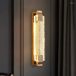 Wall Lamp Crystal Bedroom Bedside Light Luxury Simple And Modern High-end Feeling Living Room TV Background