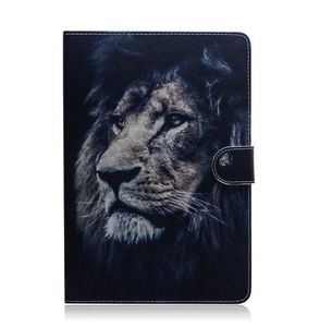 Do Apple iPad Pro 11 -calowy tablet Flip Cover Stand Stand Skórzowy portfel Kolorowy rysunek Tiger Lion Owl Flower5374286
