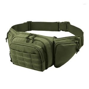 Torby na zewnątrz Mężczyźni Regulowane paski Shoder bieganie Fanny Pack Mountaineering Hunting Campinf Cycling Bag Dowód DhyH8