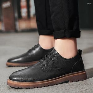 Casual Shoes Leather Men Lace Up Outdoor Formal Oxfords Moccasins Male Driving Boat