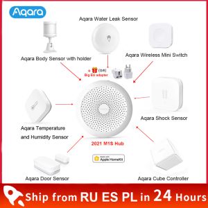 Control Aqara Smart Home Kits Gateway M1S Hub Door Sensor Human Body Wireless Switch Temperature Humidity Water Sensor Mi Homekit