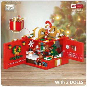 Blocks Loz Christmas Gift Box Navida Mini Blocks Nowy Rok Zamonocany blok konstrukcyjny Model Montażu Puzzli świątecznej 1937 240401