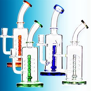 heady glass bongs Hookah/Classic high-quality thickened glass hookah, smoking set, pipe spring filter with good filtration effect 9.5-inch