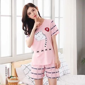 KPOS Sexy Pigiamas Girl Sleep abbigliamento Cartoon Donne estate Pigiamas Set pijama Short Women Abite per il pigiama vestito femminile 2021 Nightwear 2404101