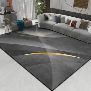 Deluxe Gray Carpet Living Room Decoration Home Bedroom Lounge Rug Entrance Door Mat Foot Area Large Nordic Style 240401