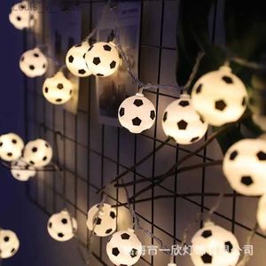 LED Strings Christmas Decoration 10 Football Shape Light String Waterproof Fairy Lights For Halloween Birthday Wedding Garland YQ240401