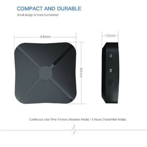 2024 Ny Bluetooth 5.0 Mottagare sändare 2 i 1 ljudmusik Stereo trådlös adapter med RCA 3,5 mm aux jack för bil hem TV mp3
