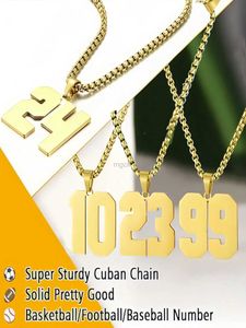 Pendant Necklaces 1Pcs Stainless Steel Number Necklace For Women Vintage Digital Custom DIY Pendant Necklaces Fashion Aesthetic Jewelry Have gift 240330