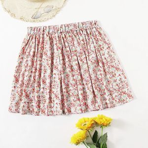 Большие размеры, летняя повседневная юбка с цветочным принтом, женская юбка с высокой эластичной резинкой на талии, элегантные шифоновые штаны в стиле бохо, 7XL, 8XL, 240328