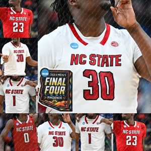 Maglia da basket da uomo 2024 Final Four NC State Wolfpack DJ Horne DJ Burns Jr. Casey Morsell Jayden Taylor Mohamed Diarra Michael O'Connell Ben Middlebrooks MJ Rice