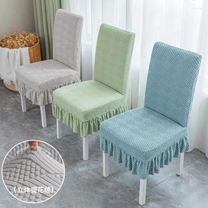 Cadeira cobre saia curta capa doméstica almofada encosto integral jantar universal assento assento elástico mesa c