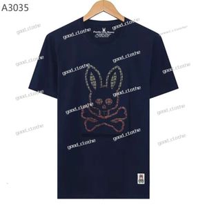 バニーメンズカジュアルTシャツ心理ウサギの男性ポロアニマルプリント快適なカップルの通気性と快適な磁器コットンエッセンシャルスイートシャツ878