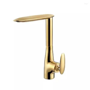 Kitchen Faucets Brass Sink Faucet Luxury High Quality Cold Water One Hole Handle Tap Modern Design Chrome Gold Antique