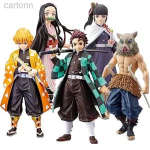 アニメマンガデーモンGKアニメフィギュアタンジルーnezuko Zenitsu giyuu muichirou model kimetsu no yaibaアクションフィギュアトイズギフト子供240401